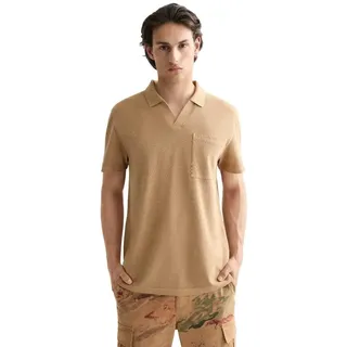 Scotch & Soda Garment Dyed Pique Relaxed Fit Kurzarm-poloshirt - Beige - S