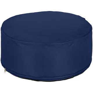 Relaxdays Aufblasbarer Hocker Polyester 26 x 56 cm Blau
