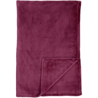 SCHIESSER Wohndecke Mia - Velvet Soft - 150 x 200 cm - Beere