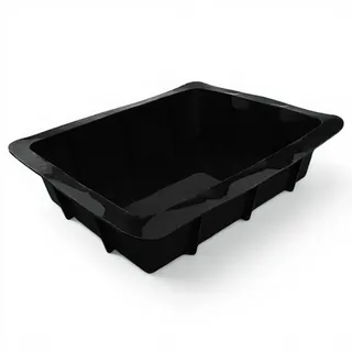 GMMH Auflaufform XXL Silikonbackform Lasagneform Kastenform Backform Lasagne Kuchenform Brotbackform Königskuchenform (Schwarz)