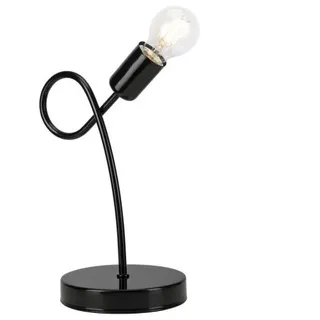 Schwarze Tischlampe Metall modernes Design Tischleuchte Wohnzimmer Schreibtisch