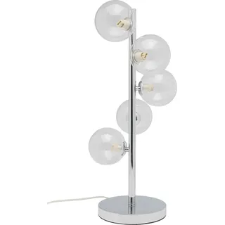 Kare Design Tischleuchte Scala Balls, Chrome, Silber, Tischlampe, Stahlgestell, Glas Schirme, kein Leuchtmittel inklusive, G9, Wohnzimmer, moderne Lampe, Designer Leuchte