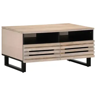 vidaXL Couchtisch 80x55x40 cm Raues Massivholz Mango