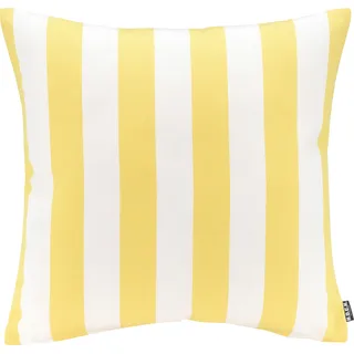 Dekokissen H.O.C.K. "Classic Streifen Outdoor", gelb (gelb, gestreift), B:50cm H:10cm L:50cm, Polyacryl (dralon), Dekokissen_Sitzkissen_Kissenhüllen, Dekokissen, Kissenhülle mit Füllung, 1 Stück, wasserabweisend