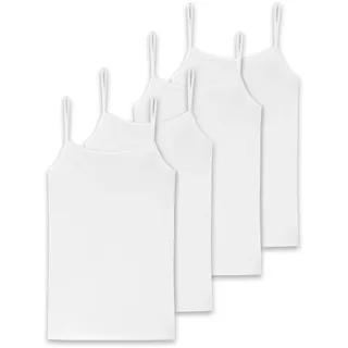 Unterhemd SCHIESSER "Unterhemd 4er Pack", Damen, Gr. S, N-Gr, weiß, Obermaterial: 95% Baumwolle CO. 5% Elasthan EL., Unterhemden Unterhemd