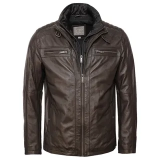 Lederjacke JCC "Lederjacke 31023635", Herren, Gr. 56, braun, Obermaterial: 100% Schafsleder sheepskin. Futter: 100% Polyester PES., Jacken Lederjacke