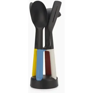 Joseph Joseph Elevate Slim 4-tlg Utensilien-Set mit Ständer Schwarz