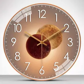 CandyAlley 25cm Modern Wanduhr, Wanduhr Ohne Tickgeräusche, Küchenuhr Wand für Wohnzimmer, Zimmer, Büro - Rosegold