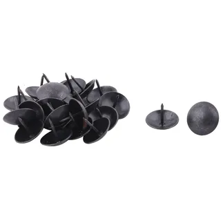 sourcing map 25stk.Möbel Nagel Haus Stuhl Metall Reißzwecke Nagel Dekor Push Pin Schwarz 19 x 15mm