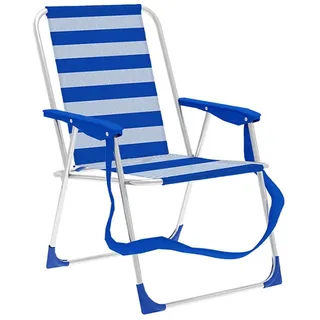 marbueno summer 53x56x78 cm Fester Klappstuhl Aus Aluminium - Blue / White - One Size