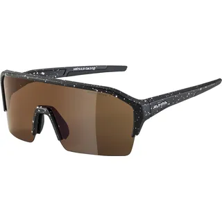 Alpina RAM HR Q-LITE V black-blur matt/Verspiegelte, Kontrastverstärkende & Beschlagfreie Sport- & Fahrradbrille