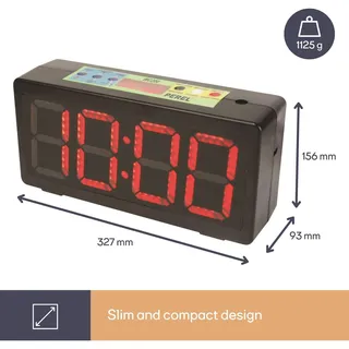 Perel Perel, Tischuhr, Uhr mit chronometer/rückwärtszähler & Intervalltimer,