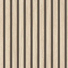 Rasch Tapete 499315 - Beige Vliestapete mit Holz-Optik, 3D-Paneele im modernen Skandi Look, Lamellenwand aus der Kollektion Factory V