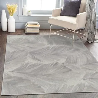 buyluhn Teppich 250x250 cm Quadratisch – Waschbarer Kurzflorteppich in Grau – rutschfest & Dünn – Weicher Wohnzimmerteppich, Schlafzimmerteppich, Esszimmerteppich, Pflegeleicht & Saugfähig