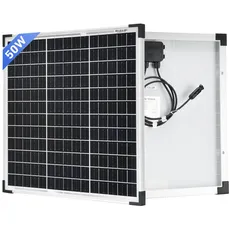 50W Monokristallines Solarmodul Hocheffizientes Modul PV Power Charger 12V Solarmodule für Häuser Camping RV Batterie und andere Off-Grid Anwendungen
