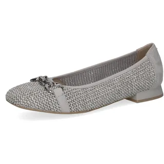 CAPRICE Damen Ballerinas mit Absatz, Grau (LT.Grey Comb), 38