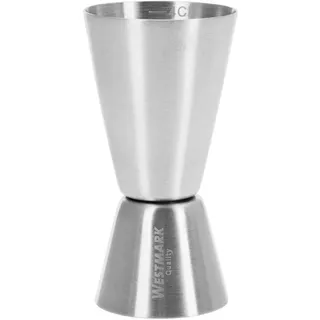 Westmark Kleiner Messbecher/Barmaß, Jigger für Cocktails, 2 Maßeinheiten: 2/4 cl, Rostfreier Edelstahl, Silber, 62772260