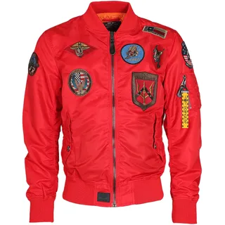 Bomberjacke TOP GUN "Bomberjacke TG2024001", Herren, Gr. M, rot, Obermaterial: 100% Nylon NY. Futter: 100% Baumwolle CO., Jacken Bomberjacke