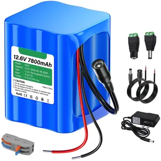 CITYORK 12.6V 7800mAh wiederaufladbarer Lithium-Ionen Akku für Solar-Straßenlampen im Freien, CCTV-Kameras, Camcorder, MP3-Player, LED-Streifenlichter und mehr