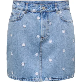 Only Jeansrock Damen Blau 36