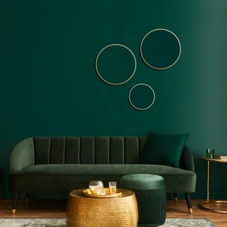 Talos Picasso Gold Spiegel Ø 40 cm – Hochwertiger Aluminiumrahmen, runder Badezimmerspiegel für stilvolles Ambiente – Eleganter Wandspiegel, der Funktionalität und Design vereint.