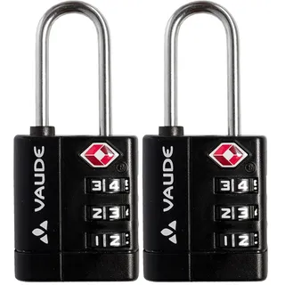 Vaude Zahlen Vorhängeschloss Tsa Combination Lock II, passend für Reisverschlüsse, silver/black, Einheitsgröße