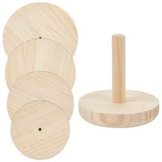 BENECREAT 4 Stück Holzkeramikformen 12/16/19.8/24.1cm Große Keramikformen Mit Griff Keramik Tonwerkzeug Für Teller Schüssel Form Zur Bildung von Slump Platten Diy Handwerk