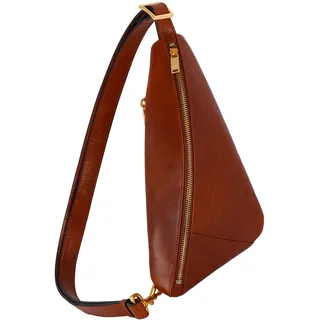 Time Resistance Leder-Umhängetasche – Tasche aus Vollnarbenleder – Brusttasche für Damen und Herren
