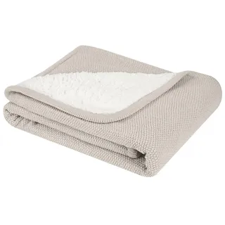 Kikkaboo Sherpa Dream Big Strickdecke - Beige - One Size