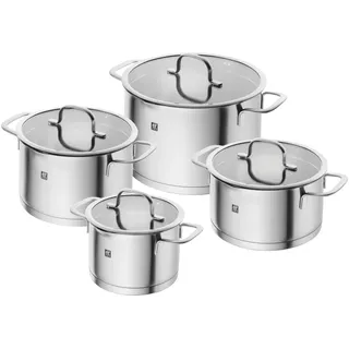 Zwilling TrueFlow Topf-Set 4-tlg. Kochtopf + Bratpfanne + Glasdeckel