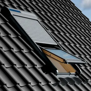 VELUX Rollladen Solar SSL SK06 0000S Aluminium Dunkelgrau