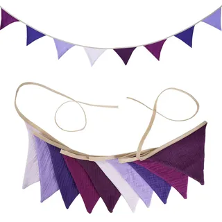 Tongyixin Volet Wimpelkette Kinderzimmer, hausbett Himmel,Girlande Kinderzimmer,Kinderzimmer Deko,Wanddeko Geschenk,Wandtattoo Kinderzimmer Mädchen & Jungen,Babyzimmer & Babybett Deko(Edles-Violett)