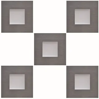 LED Sockelleuchte Küche Einbauleuchte Karo Edelstahl 5x 0,3 W Küchenleuchte