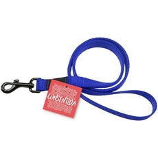 Consentida Große Hundeleine T4 – Größe XL 80 x 2,5 cm – Farbe Blau – einfarbig Bedruckt – Robustes Gewebe aus Nylon – leicht zu befestigen – Hundezubehör