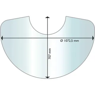 Aduro Glasbodenplatte Halbmond für Aduro 22 Serie