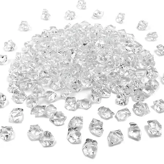 LONZIKP 200 Stück Glassteine Deko Steine, Dekosteine für Vasen, Kristall Deko, Diamantene Hochzeit, Vase Füller, Tabelle streuen, Party Gunst, Hochzeit Dekoration (Transparent)