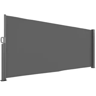 Outsunny Seitenmarkise 300 x 140 cm Dunkelgrau Metall