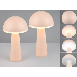 2er Set Akku Outdoor LED Tischlampen ohne Kabel, dimmbare Tischleuchte kabellos - Beige