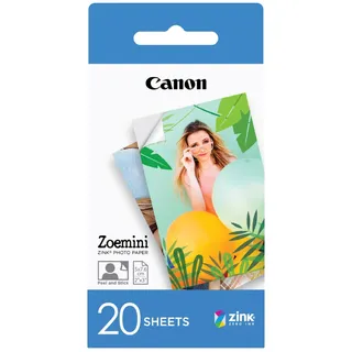 Canon ZP-2030 ZINK Sticker Fotopapier glänzend weiß, 50x76mm, 20 Blatt (3214C002)