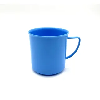 Tasse 330 ml Becher Kaffeebecher Trinkbecher Teetasse Glühweintasse, aus Plastik Kunststoff, Mehrweg, Farbe hellblau