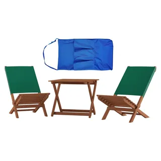 Klappstuhl Strandstuhl Anglerstuhl Gartenstuhl Stuhl zum Zusammenstecken grüner Bezug V-10-352 - Grün
