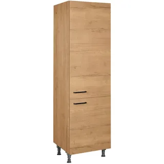 Nobilia Geschirrschrank , Eichefarben , Metall , 5 Fächer , einzeln stellbar, nur wie online abgebildet bestellbar , 60x216.6x58 cm , Blauer Engel, Pefc, Goldenes M, Made in Germany, DGM-Klimapakt , Küchen, Küchenmöbel, Küchenschränke, Geräteumbauschränke