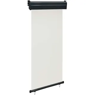 vidaXL Balkon Seitenmarkise Senkrechtmarkise Sonnenschutz Sichtschutz Windschutz Markise Außenrollo Balkonrollo Beschattung 85x250cm Creme