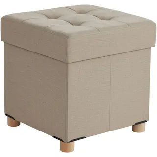 Relaxdays Hocker mit Stauraum, beige