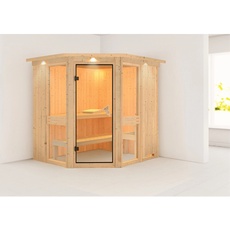 Bild Sauna Anina 1 LED-Dachkranz Natur