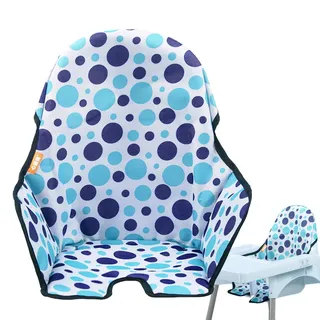 Sitzkissen für Ikea Antilop Hochstuhl | Baby Hochstuhl Bezugskissen | Einlegekissen für faltbare Hochstühle | Waschbare Sitzbezugmatte für Baby-Esszimmerstühle, Zubehör, Blaues weiches Stoffkissen