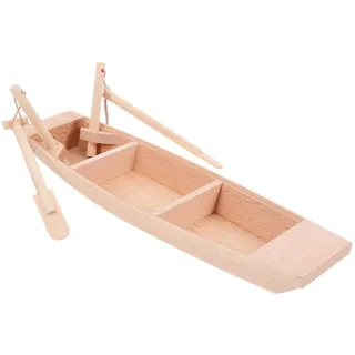 SEWACC Segelboot Ornament Miniatur Geschenke Hand Holz Bastelset Modell Schiff Kits Fischerboot Modell Unlackiert Mini Boot Suite Statuette Holzboot Holz Fischerboot