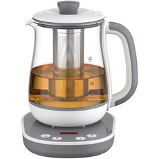 Tefal Tastea Teemaschine, 8 Temperatureinstellungen, Fassungsvermögen 1,5 l, abnehmbarer Teesieb aus Edelstahl, Warmhaltefunktion, widerstandsfähiger Glaskörper, freistehender 360°-Basis BJ551B10