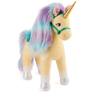 unicorn academy Unicorn Academy, Offizielles Leaf Plüschtier, Einhorn, Leaf, Einhorn, Plüsch, Einhorn-Spielzeug für Mädchen ab 1 Jahr, Gelb, 38 cm
