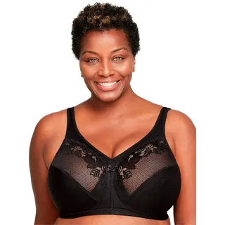 GLAMORISE Minimizer-BH Gr. 110, Cup E, schwarz Damen BHs